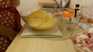 Салат "Картошка по корейски с мясом"