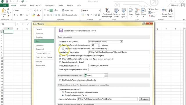 How to setup autorecover (autosave) on Excel 2013 смотреть онлайн