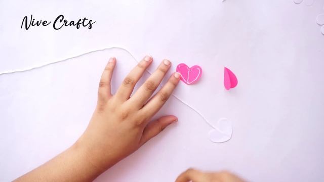 Heart & Flower Wall Hanging / How to make simple Paper craft Ideas / valentine's day room decor diy смотреть онлайн