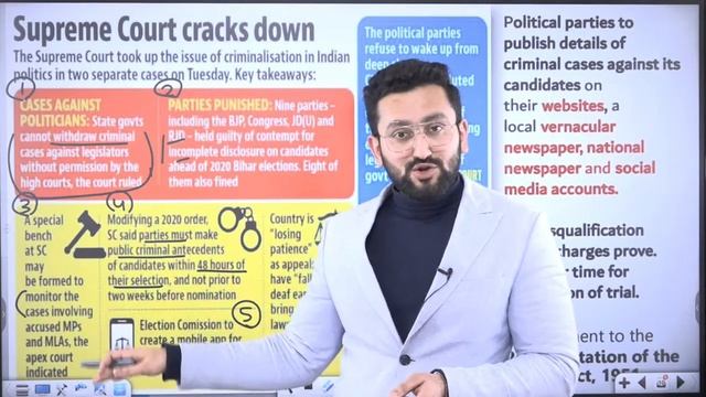 Criminalisation in Politics | SC judgements | Issues in Indian Politics | UPSC Polity | UPSC 2022 смотреть онлайн