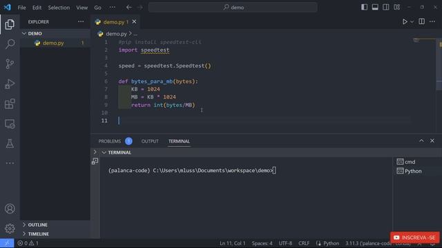 Como Saber a Velocidade de Internet usando Python? смотреть онлайн