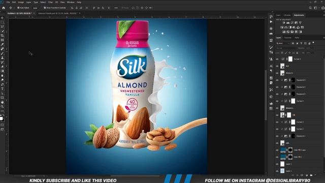 Silk Almond Vanilla Poster | Photoshop смотреть онлайн