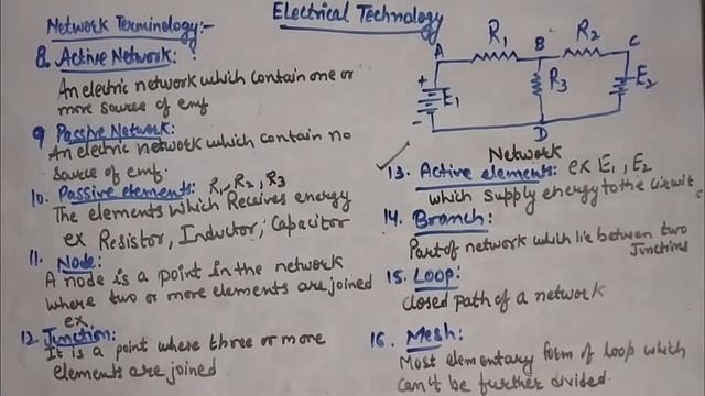 Network Terminology || Electrical Technology || DC Circuits смотреть онлайн