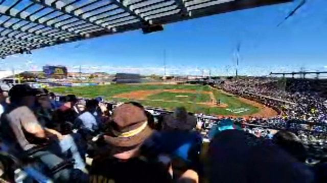 MLB Padres vs Dodgers Spring Training at Peoria Sports Complex Arizona with Valhalla. смотреть онлайн
