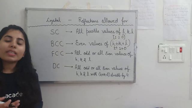 Selection Rules of h,k,l for allowed reflection in a crystal system | NET/GATE PHYSICS EXAMS смотреть онлайн