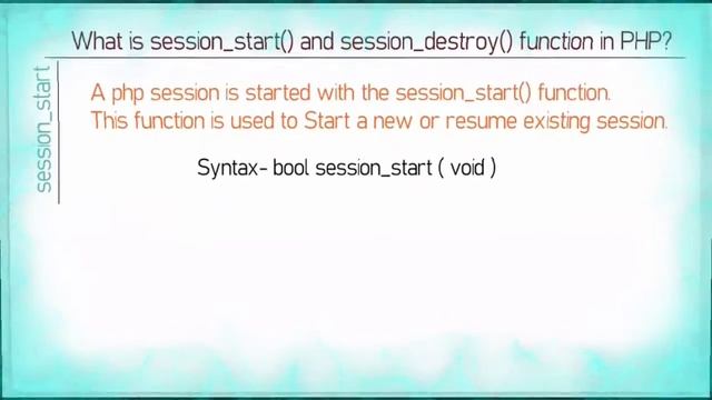 26. What is session start and session destroy function in PHP? смотреть онлайн