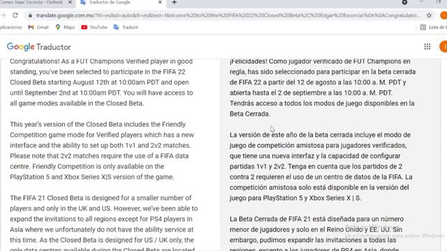 Oficial Tengo la Beta de FIFA 22 / ¿Cómo la conseguí? / Closed BETA FIFA 22 / Beta Cerrada FIFA 22 смотреть онлайн