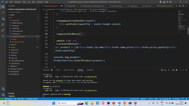 Full Stack Web App | React | Spring Boot |Developing Update Product Component in FrontEnd| L20 смотреть онлайн