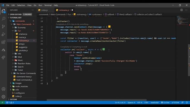 How To Make Discord.JS BOT | Episode 36 - NickName Command With Reaction Collector | Tech Tip Cyber смотреть онлайн