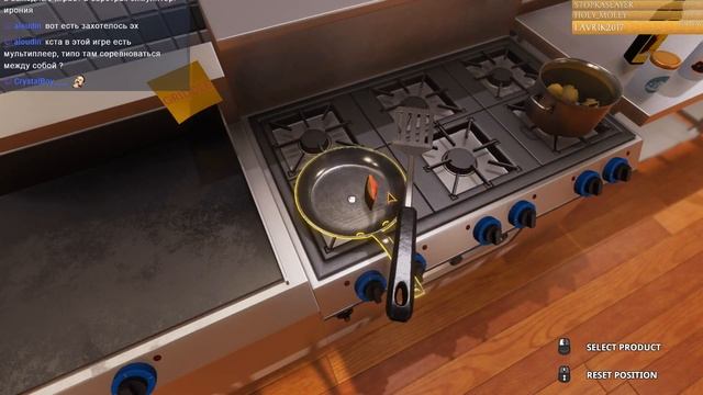 Cooking Simulator Симулятор повара Прикольный момент перевернуть стейк челлендж смотреть онлайн