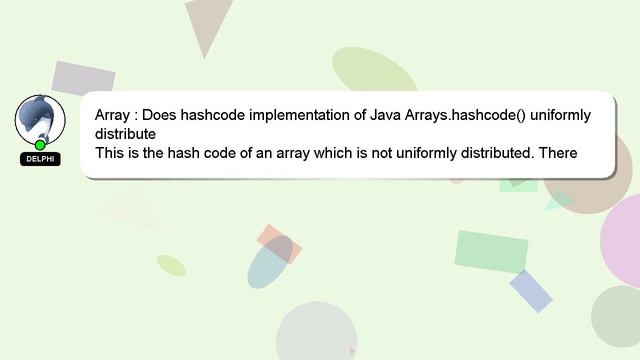 Array : Does hashcode implementation of Java Arrays.hashcode() uniformly distribute смотреть онлайн