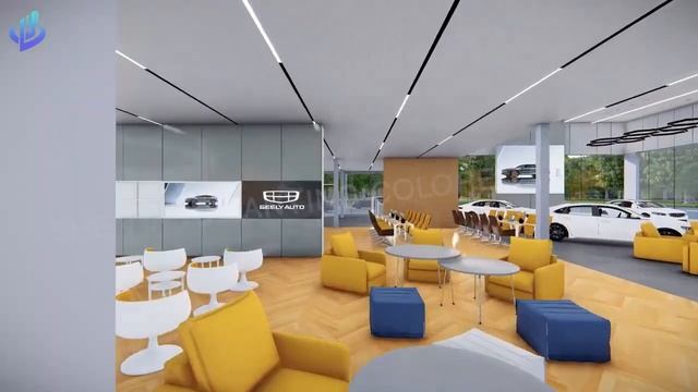 3D animation of Geely Auto 4S steel building in Algeria from Shenyang Lanying Feb 17th, 2023 смотреть онлайн
