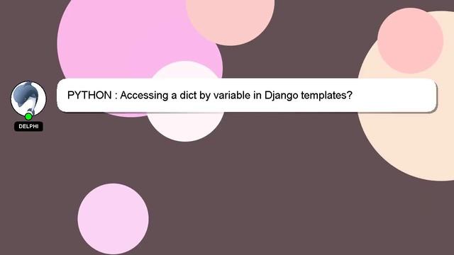 PYTHON : Accessing a dict by variable in Django templates? смотреть онлайн