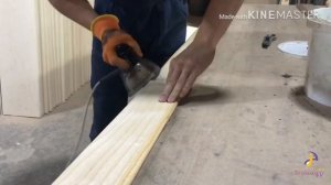 Как можнo клеить шпон на ОБНАЛИЧКУ для дверь. Glue VENEER for casing
