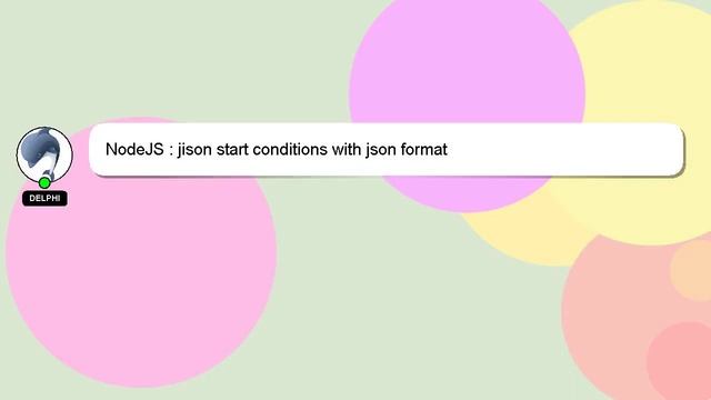 NodeJS : jison start conditions with json format смотреть онлайн
