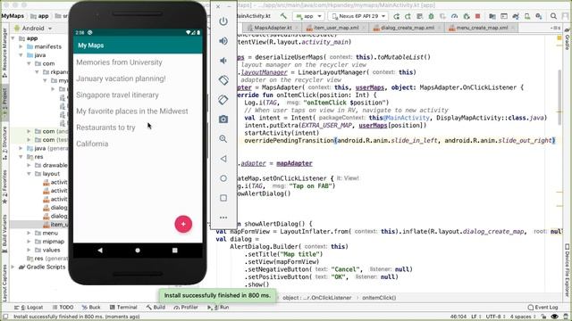 Android Google Maps Tutorial Ep 7: Design Polish and Review - Kotlin Android Studio Development смотреть онлайн
