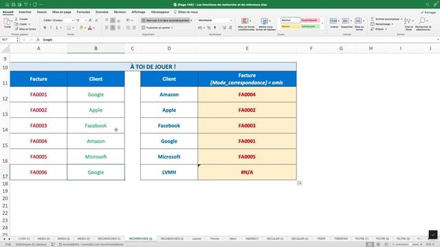 Comment utiliser la fonction RECHERCHEX sur Excel ? смотреть онлайн