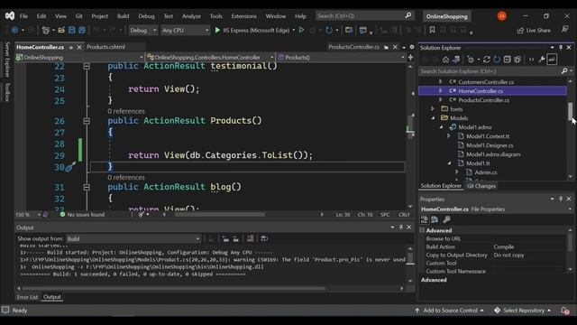 How to display products with category in ASP.Net MVC Web Application Tutorial for Final Year Projec смотреть онлайн