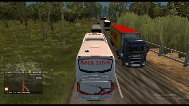 Asia Line the king of comilla - Asia transport test Drive | Euro truck Simulator-2 | смотреть онлайн
