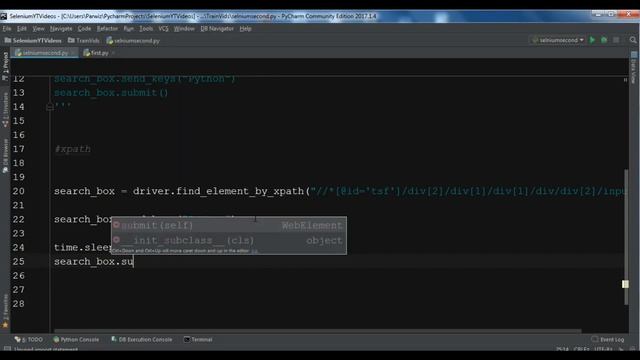 Python Selenium Searching Google Page | Web Elements Introduction смотреть онлайн