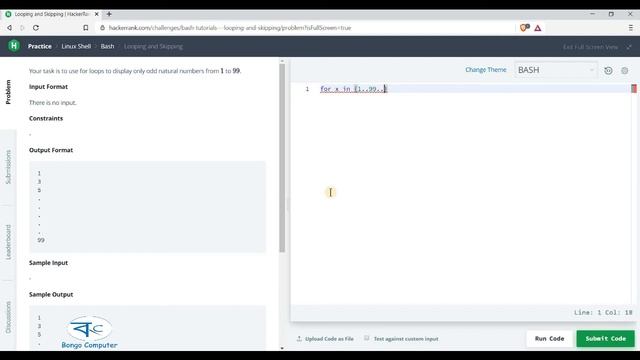 Learn How to Solve Hacker Rank Competitive Prog Linux Shell Bash Script #002 Looping and Skipping смотреть онлайн