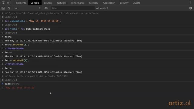 JavaScript - Ejercicio 34: Crear Objetos Fecha a partir d e Cadenas de Caracteres смотреть онлайн