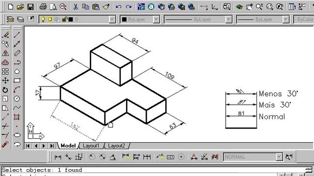 41 AutoCad 2002 Cotando um Desenho em Perspectiva Isometrica смотреть онлайн