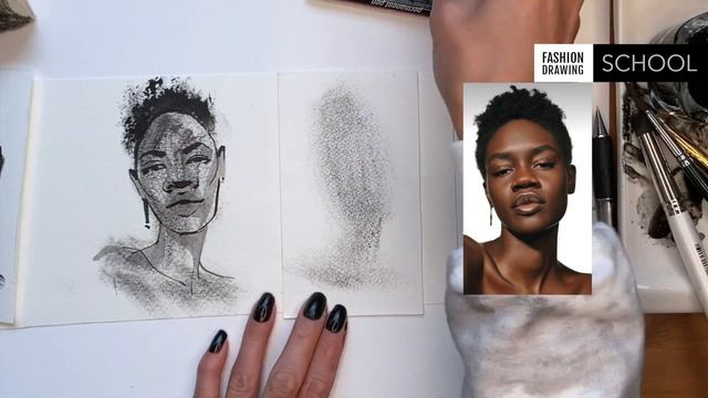 Как рисовать лица. Поиск образа для эскизов одежды. Простые упражнения. смотреть онлайн