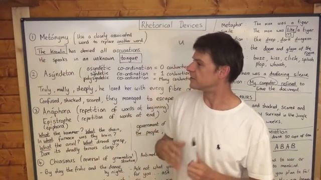 Rhetorical Devices: Metonymy, Asyndeton and Anaphora смотреть онлайн