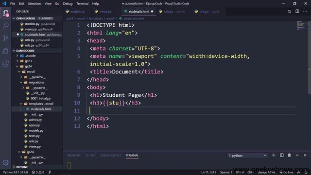 Show or Retrieve Database Table Data to User in Django (Hindi) смотреть онлайн