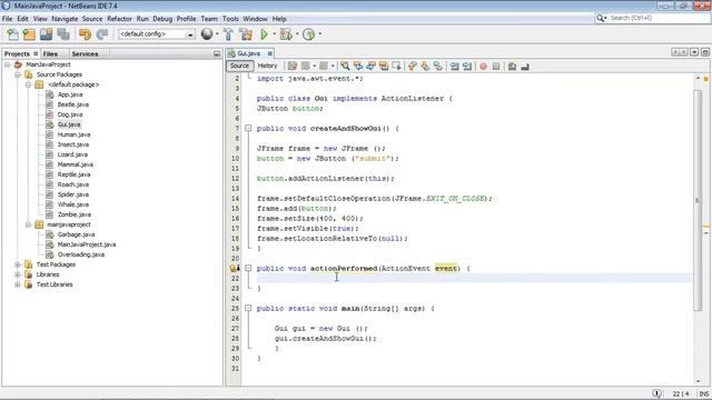 Java Tutorial for Beginners - 42 - GUI - Setting up Listener, User Events and Input смотреть онлайн