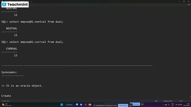 Day 12 : Oracle Pesudo Columns',Sequence , Synonyms , Constraints in SQL смотреть онлайн