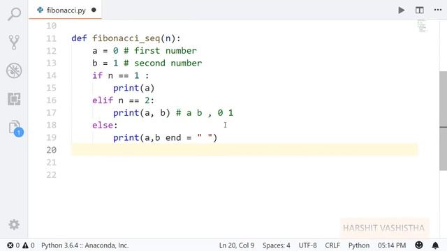 Fibonacci series program : Python tutorial 79 смотреть онлайн