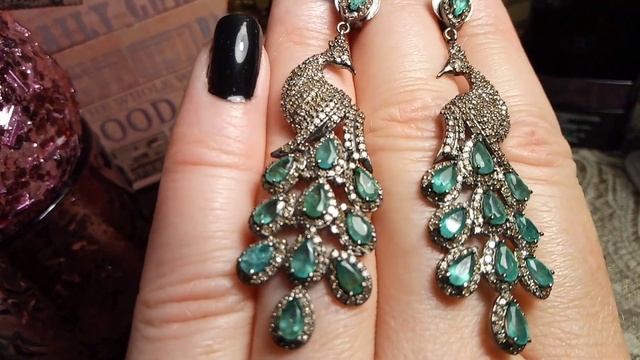 ИЗУМРУДНЫЕ СЕРЬГИ "ПАВЛИНЫ" ? РОСКОШЬ И ЭКСКЛЮЗИВНЫЙ ДИЗАЙН ШТУЧНЫХ УКРАШЕНИЙ ??? смотреть онлайн