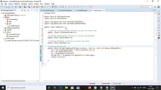 Selenium with Java:Lecture 2(Reading Excel Data) смотреть онлайн
