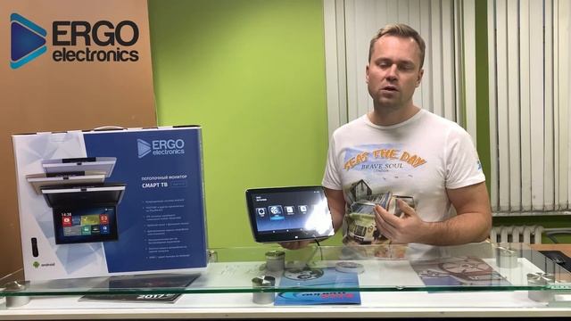 Недорогой навесной монитор на подголовник Ergo ER10UA (Android) смотреть онлайн