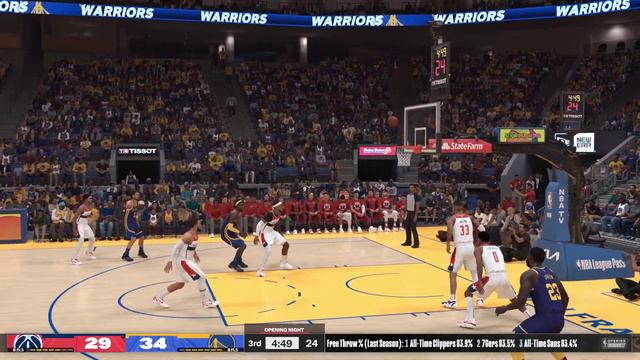 NBA 2K24 Gameplay - Golden State Warriors vs Washington Wizards PS5 Gameplay смотреть онлайн