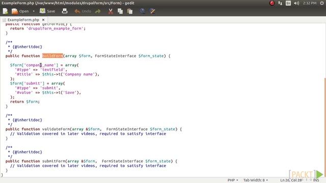Drupal 8 Development Solutions : Creating a Form | packtpub.com смотреть онлайн