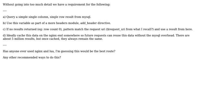 DevOps & SysAdmins: Nginx using mysql result as variable to be used in headers more module смотреть онлайн