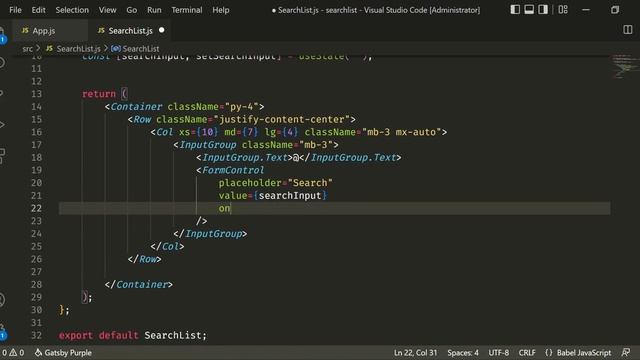 React js Search Filter List | Search Bar in React js | React Search list Easy Tutorial смотреть онлайн