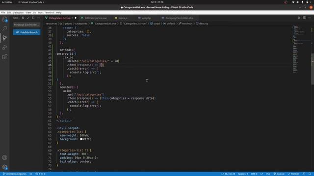 Complete Laravel & Vue Blog Tutorial with Sanctum Authentication смотреть онлайн