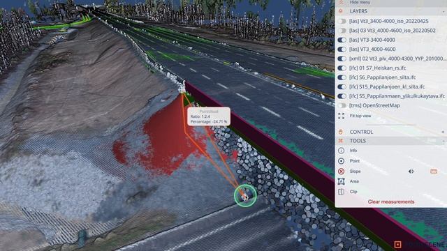 IFC, LandXML, point clouds 3D viewer - Pointscene Web смотреть онлайн
