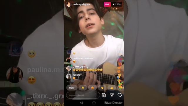 💙Aidan Gallagher Singing Blue Neon In His Livestream💙