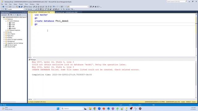 Could not obtain exclusive lock on database 'model' - Error Resolved in SQL Server Database смотреть онлайн