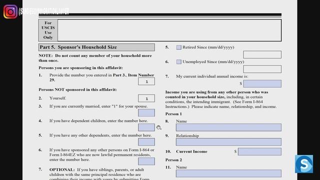 I-864 Affidavit of support - How to fill out the Form I-864 immigration Tips смотреть онлайн