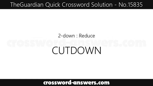 The Guardian Quick Crossword Answers for #15835