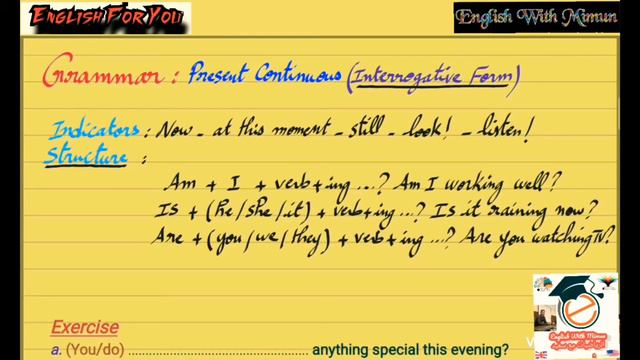 The Present Continuous (Interrogative Form) Part 3 смотреть онлайн