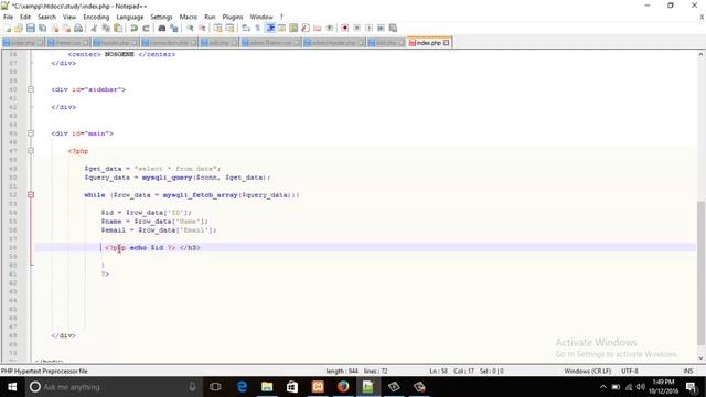 Fetching data from database using PHP - Full stack web development смотреть онлайн