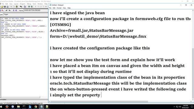 Show Custom Color while displaying message in oracle forms using java bean смотреть онлайн