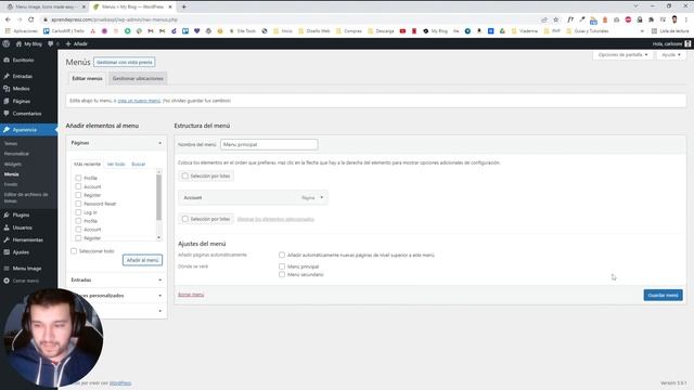 Agregar iconos o imágenes en los menús de WordPress - Tutorial plugin Menu Image смотреть онлайн